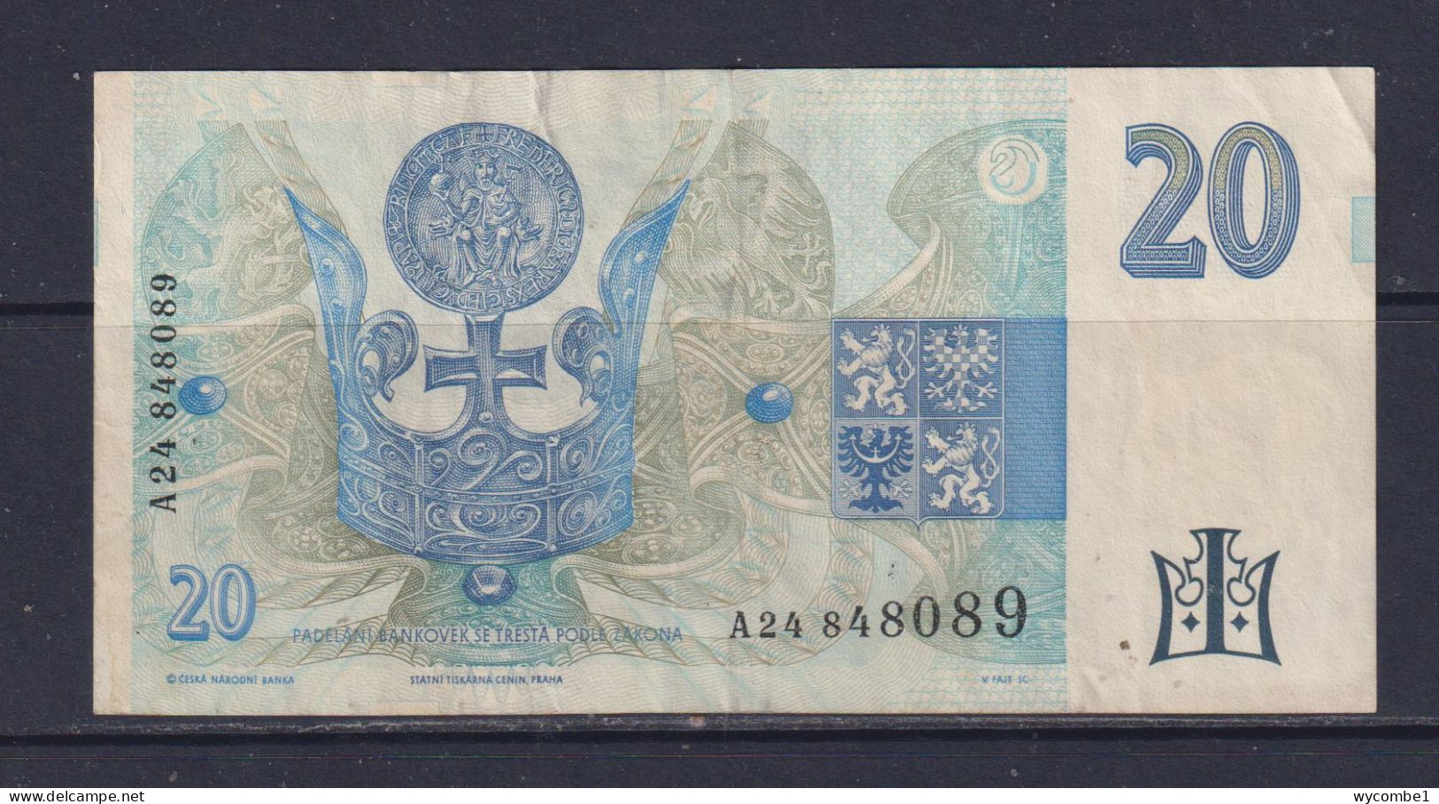 CZECH REPUBLIC  - 1994 20 Korun Circulated Banknote - Tschechien