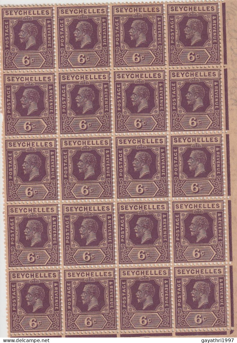 Seychelles W/m Mult Script CA SG 105 Deep Mauve But Others Carmine Red ?w/m Same Mult Script CA? 90 Stamps Lot MINT MNH - Seychellen (...-1976)