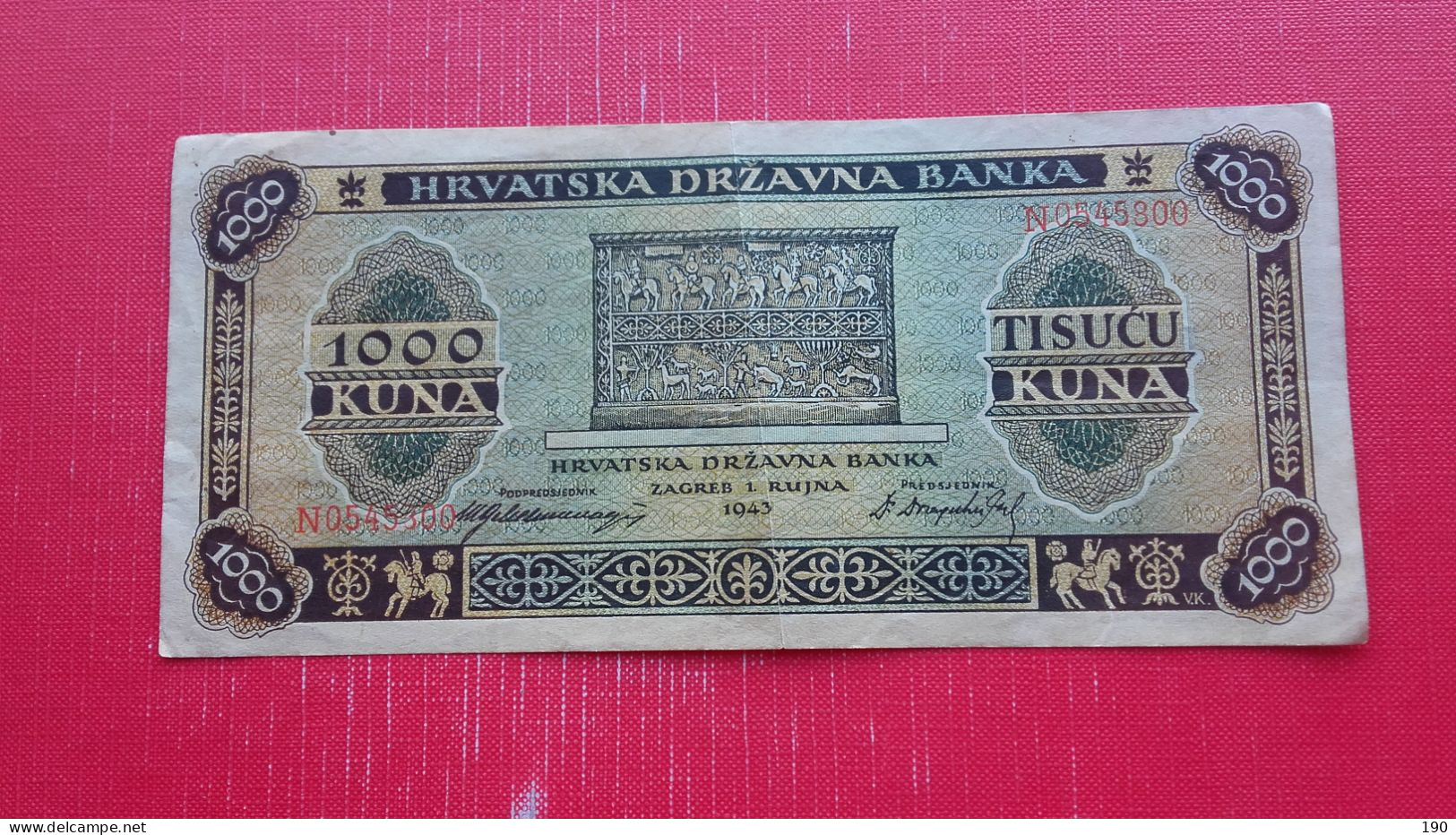 NDH.1000 Kuna - Croatie