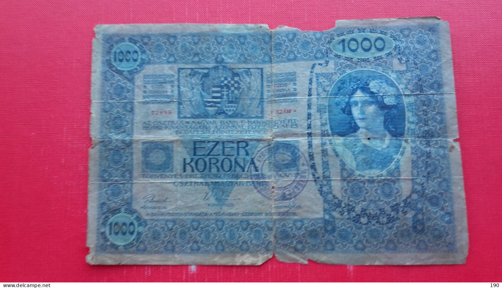 1000 Kronen.Zagreb - Croacia