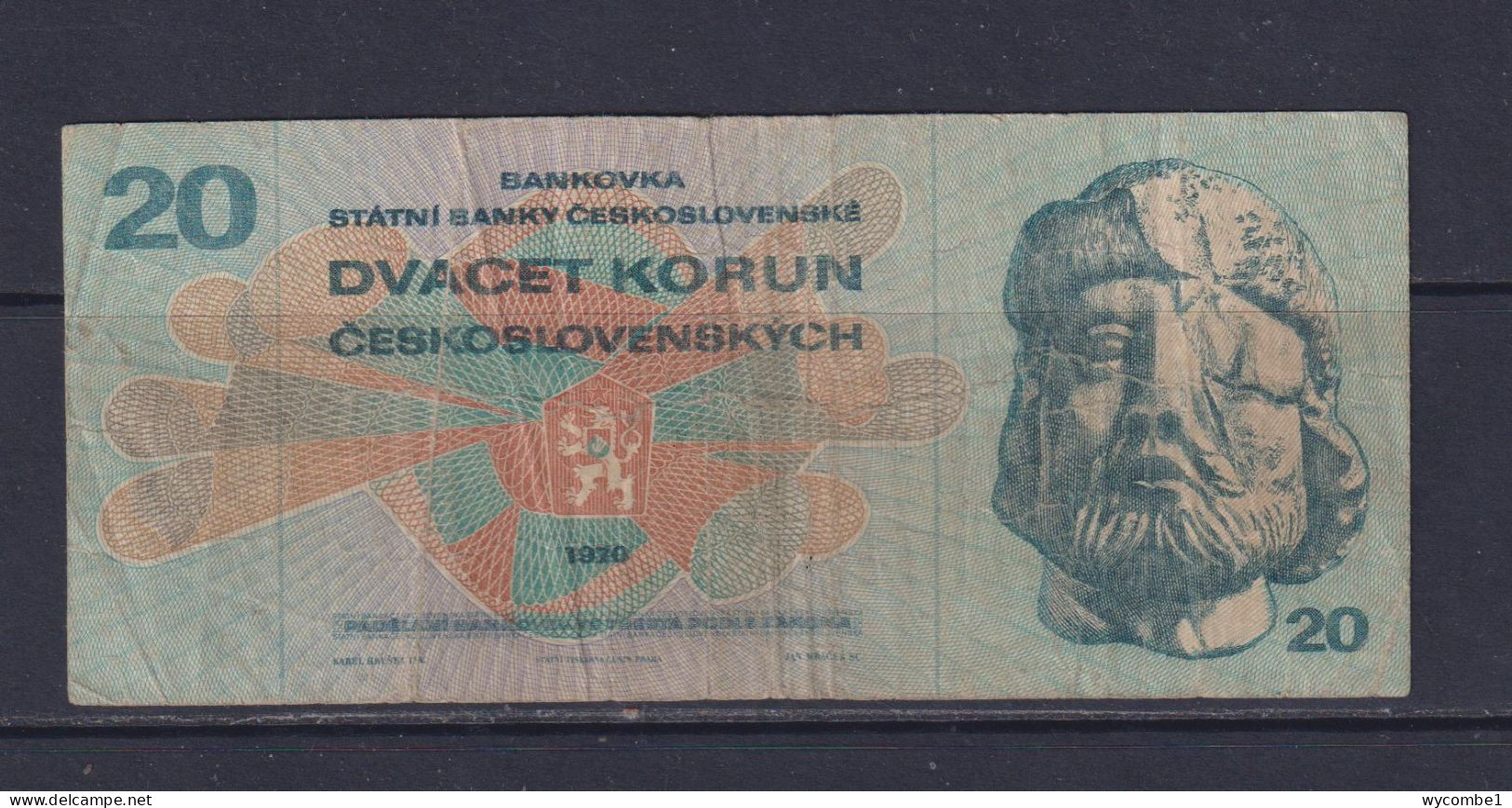 CZECHOSLOVAKIA  - 1970 20 Korun Circulated Banknote - Repubblica Ceca