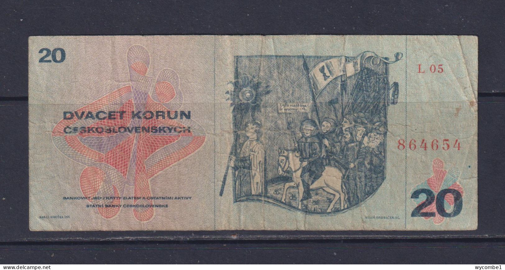 CZECHOSLOVAKIA  - 1970 20 Korun Circulated Banknote - República Checa