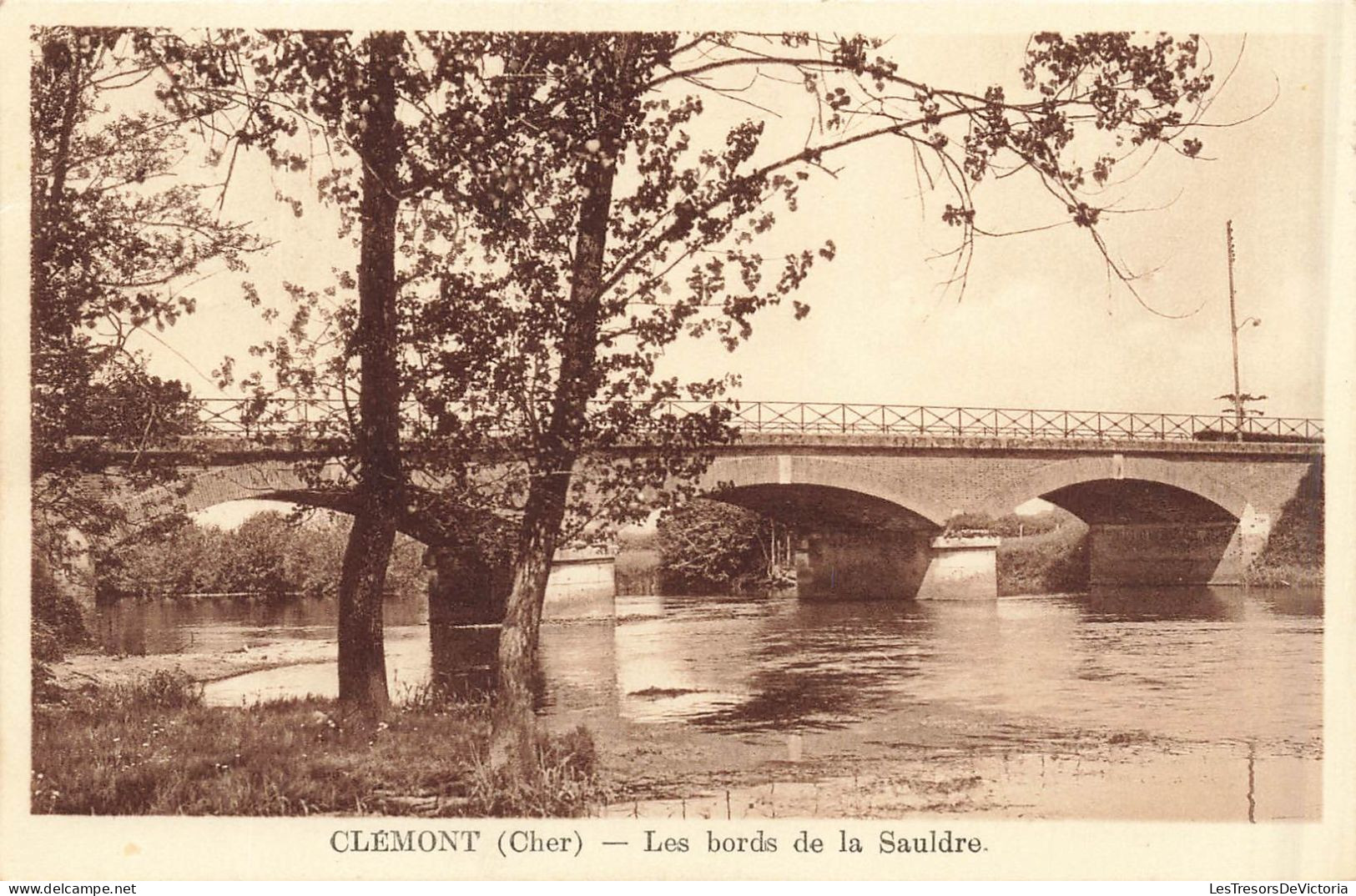 FRANCE - Clémont (Cher) - Les Bords De La Sauldre - Oblitération Ambulante - Carte Postale Ancienne - Clémont