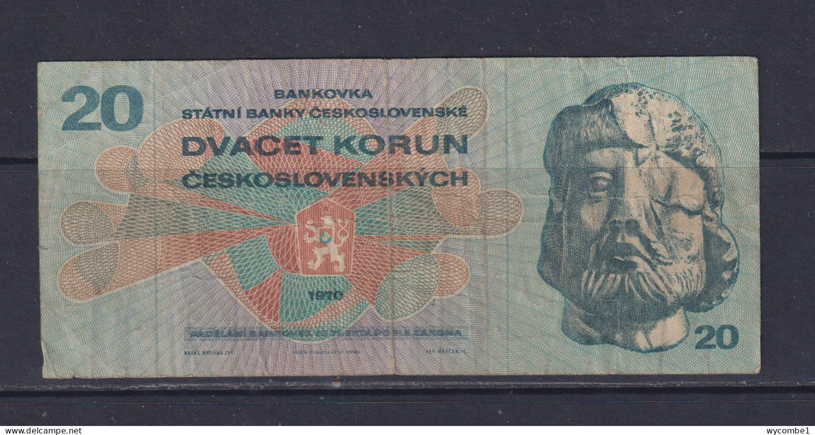 CZECHOSLOVAKIA  - 1970 20 Korun Circulated Banknote - Tchéquie