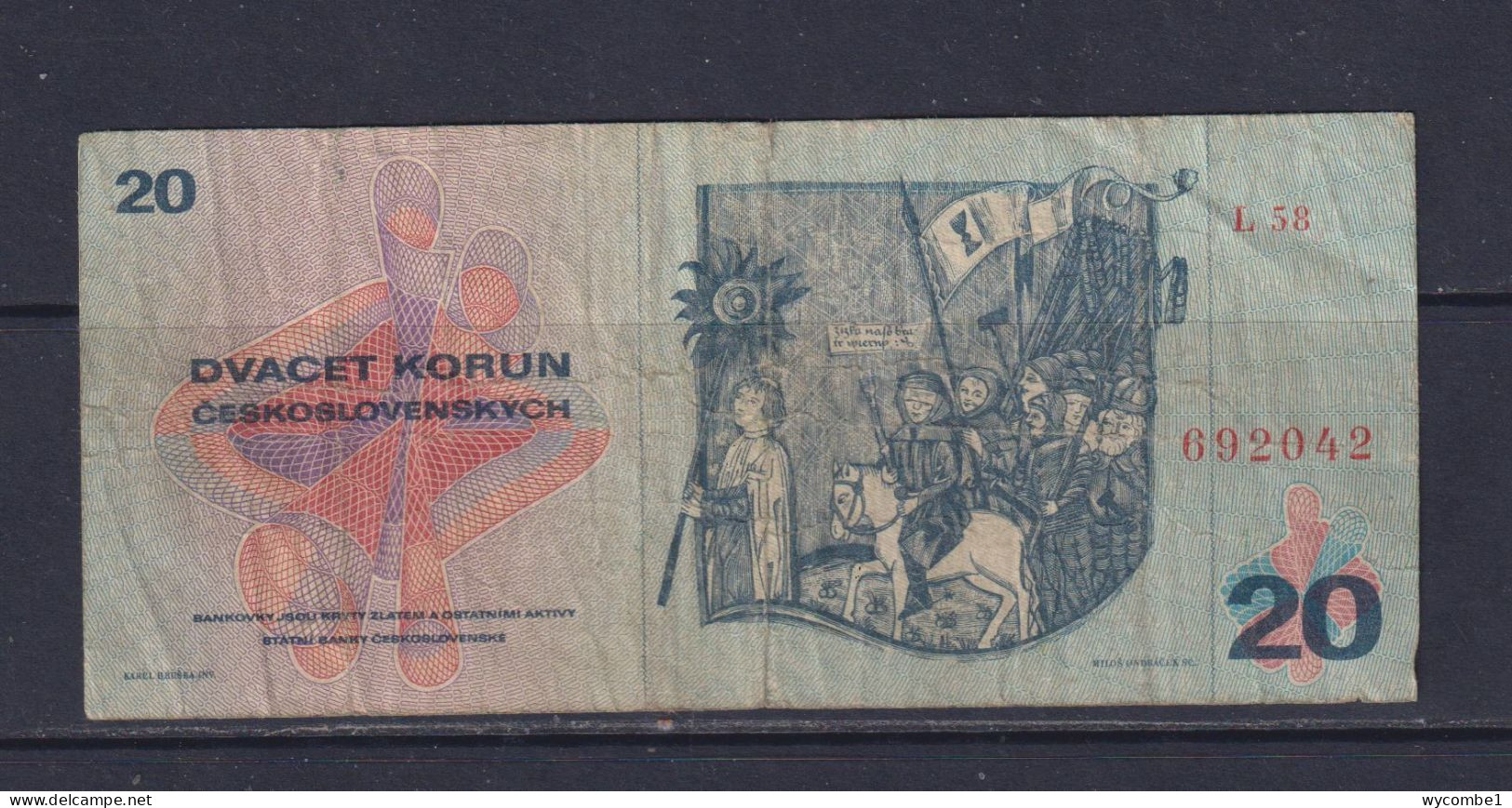 CZECHOSLOVAKIA  - 1970 20 Korun Circulated Banknote - Tsjechië