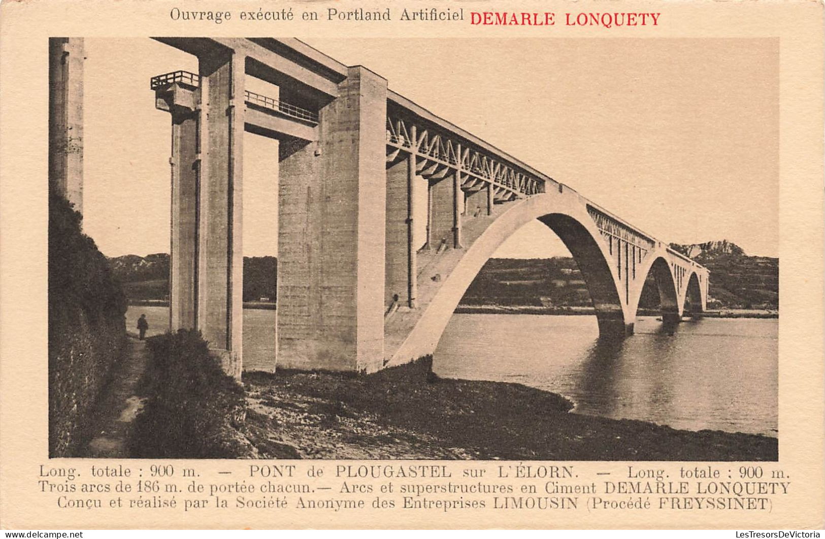 FRANCE - Plougastel - Vue Générale Du Pont De Plougastel Sur L'Elorn - Carte Postale Ancienne - Plougastel-Daoulas