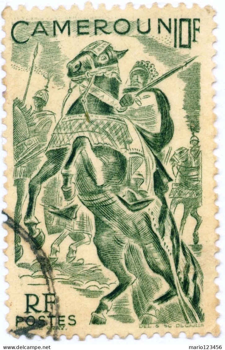 CAMERUN, CAMEROUN, VITA LOCALE, 10 Fr., 1946, FRANCOBOLLI USATI Mi:CM 285, Scott:CM 318, Yt:CM 291 - Used Stamps