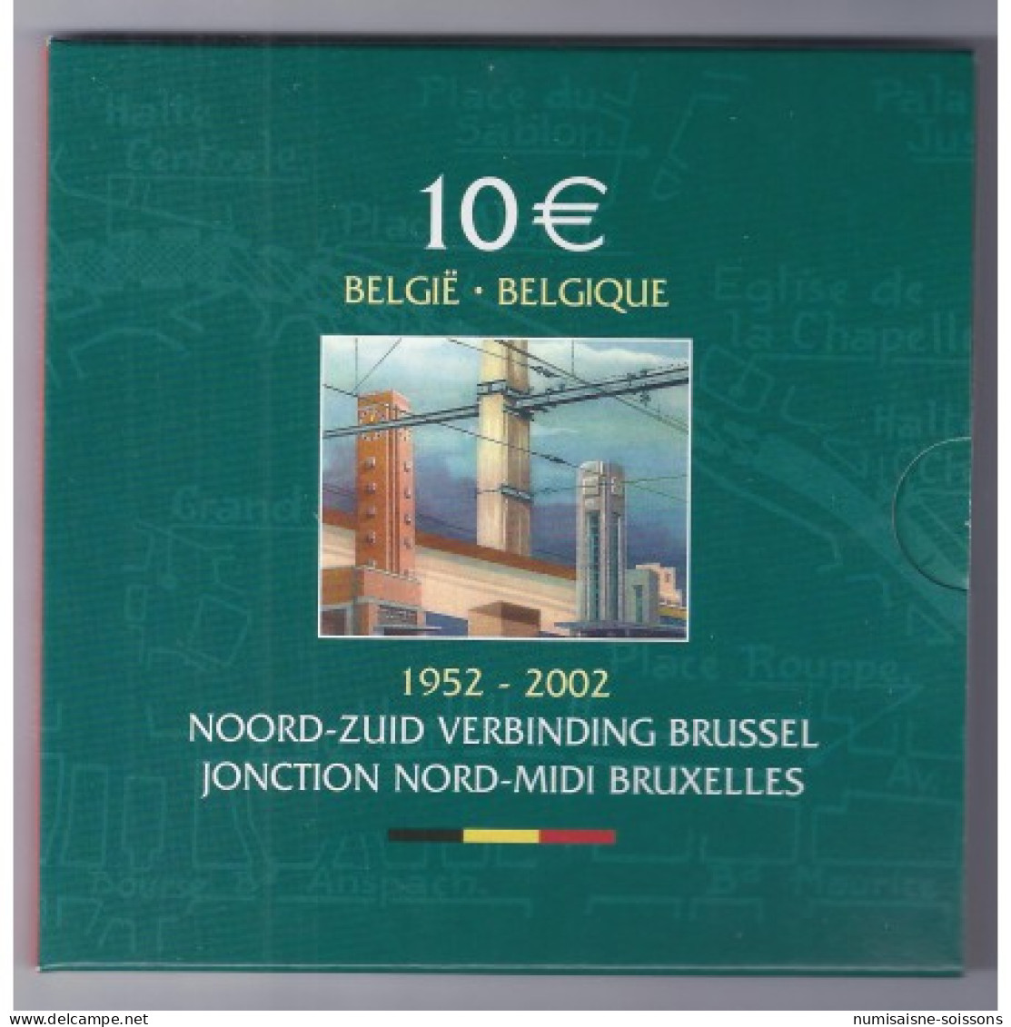 BELGIQUE - 10 EUROS 2002 - JONCTION NORD - MIDI BRUXELLES - BE - Belgio
