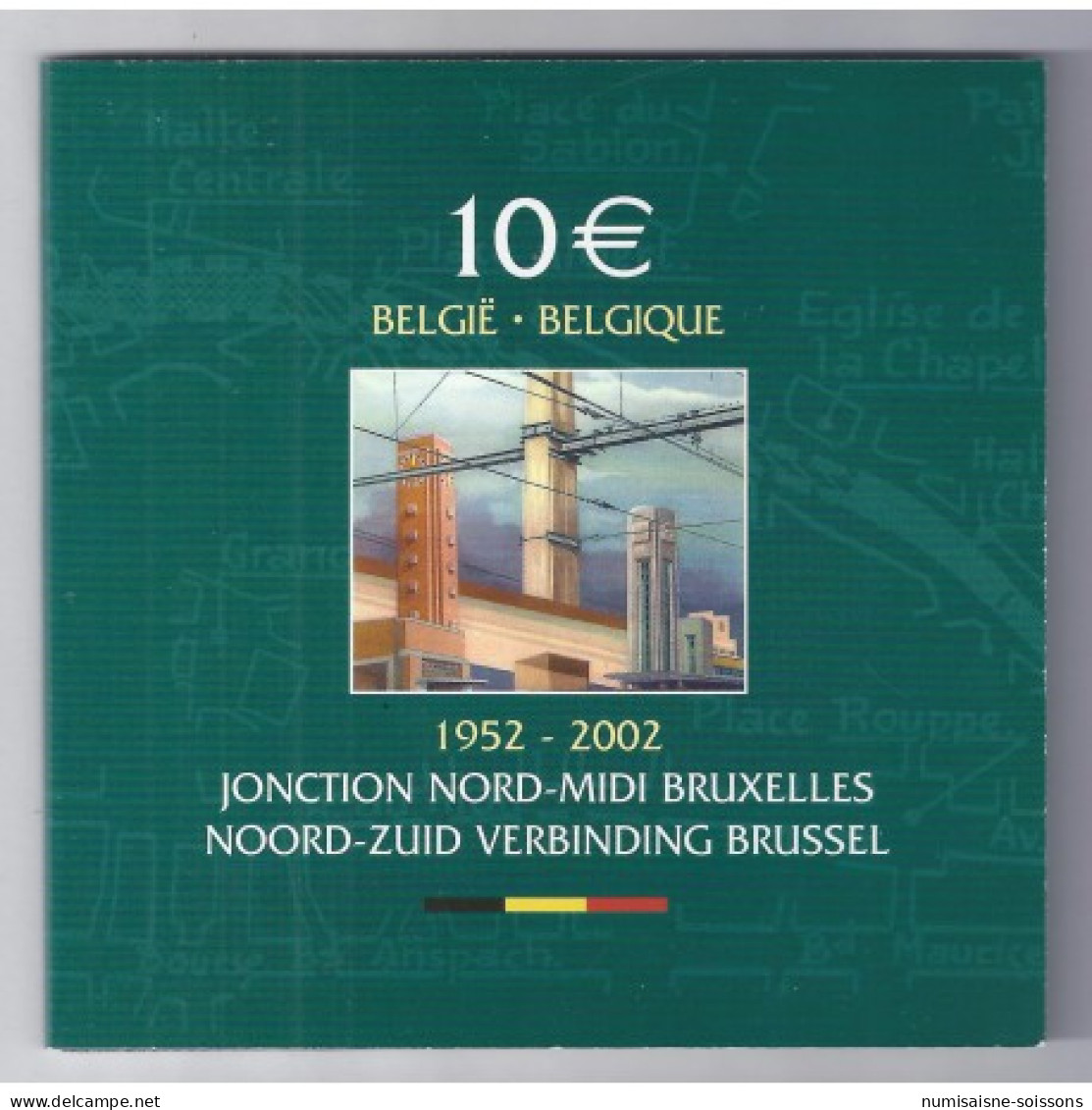 BELGIQUE - 10 EUROS 2002 - JONCTION NORD - MIDI BRUXELLES - BE - Belgio