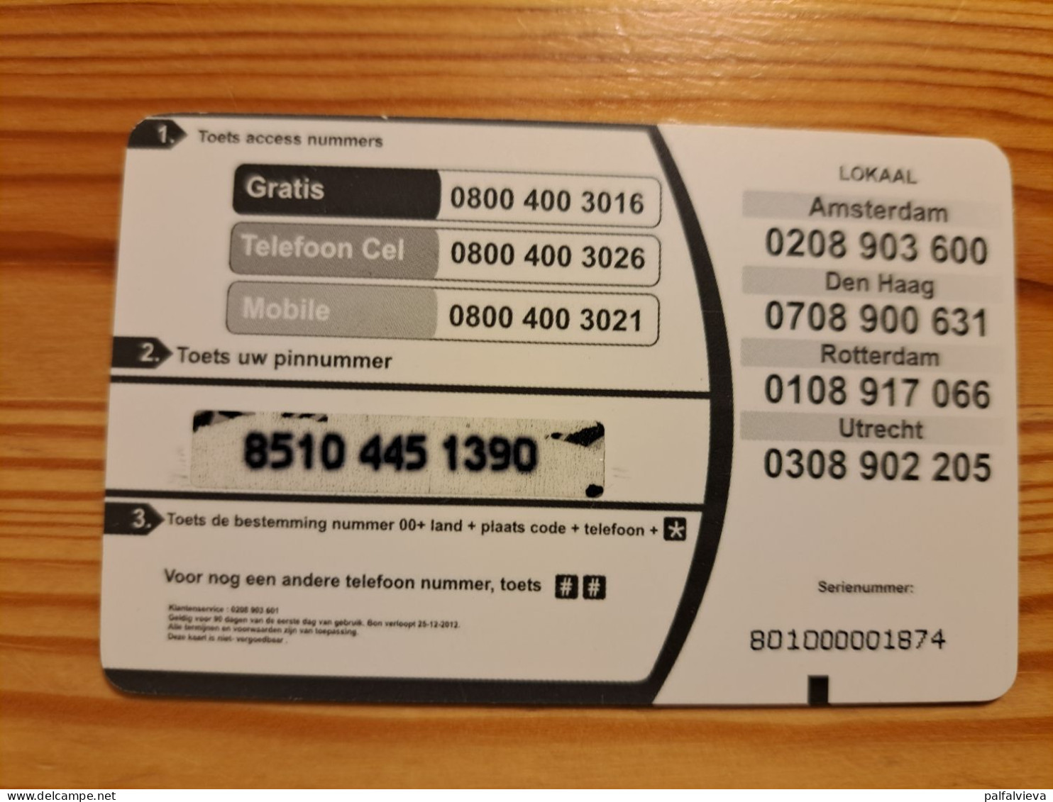 Prepaid Phonecard Netherlands, Globe Telecard - Paris, London, New York - [3] Tarjetas Móvil, Prepagadas Y Recargos