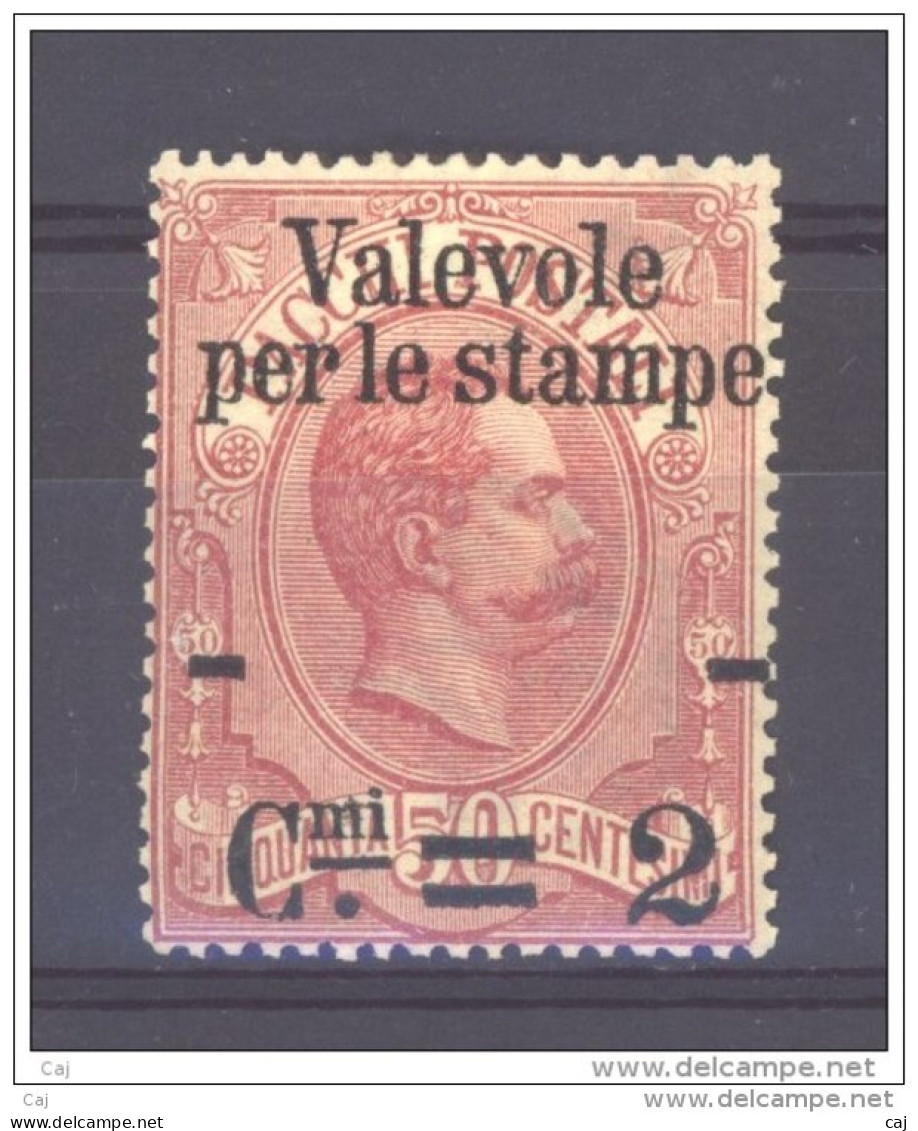 Italie  -  1890  :  Yv  48  *             ,    N2 - Mint/hinged