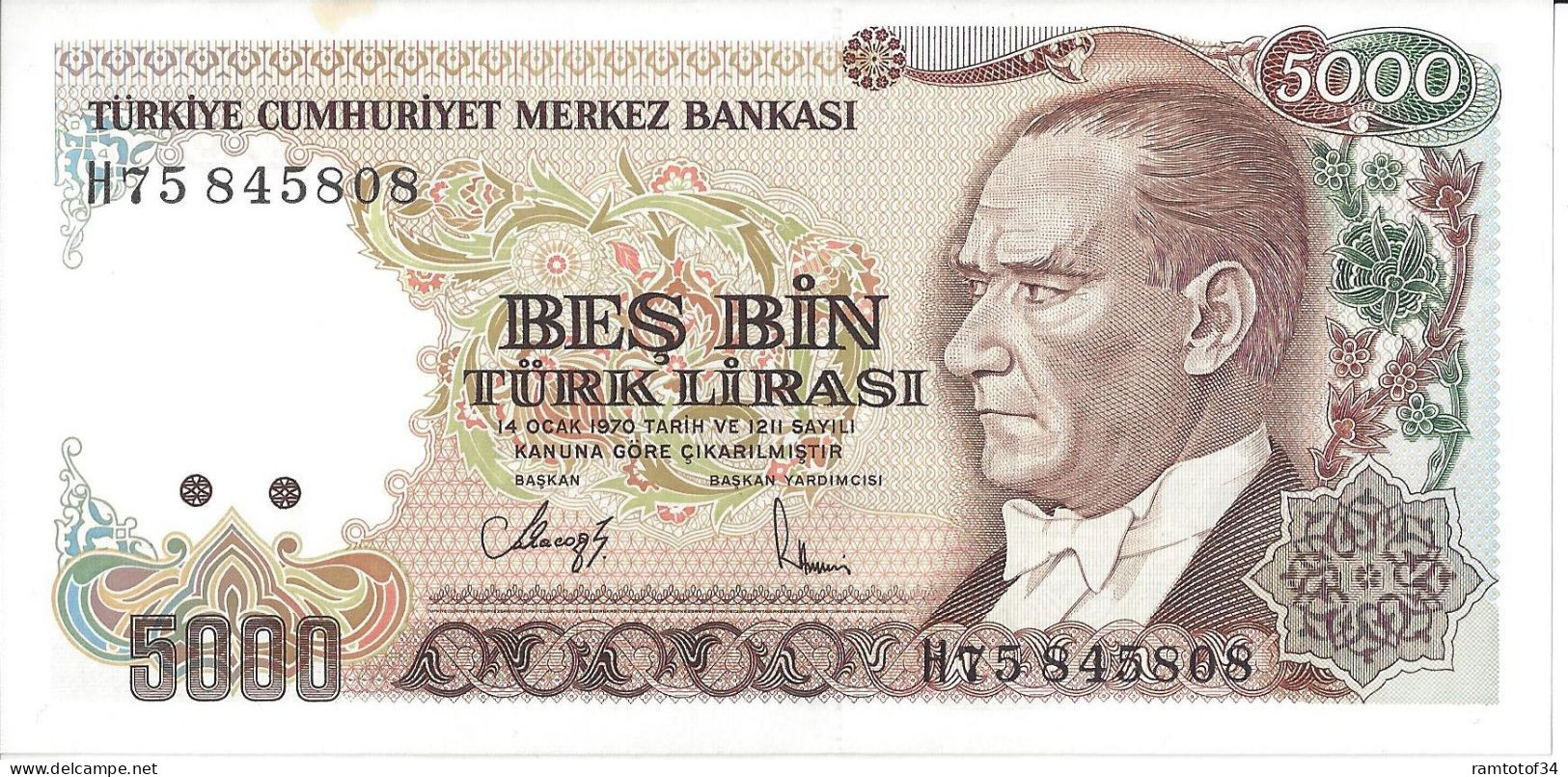 TURQUIE - 5000 Lira 1988 UNC - Turchia
