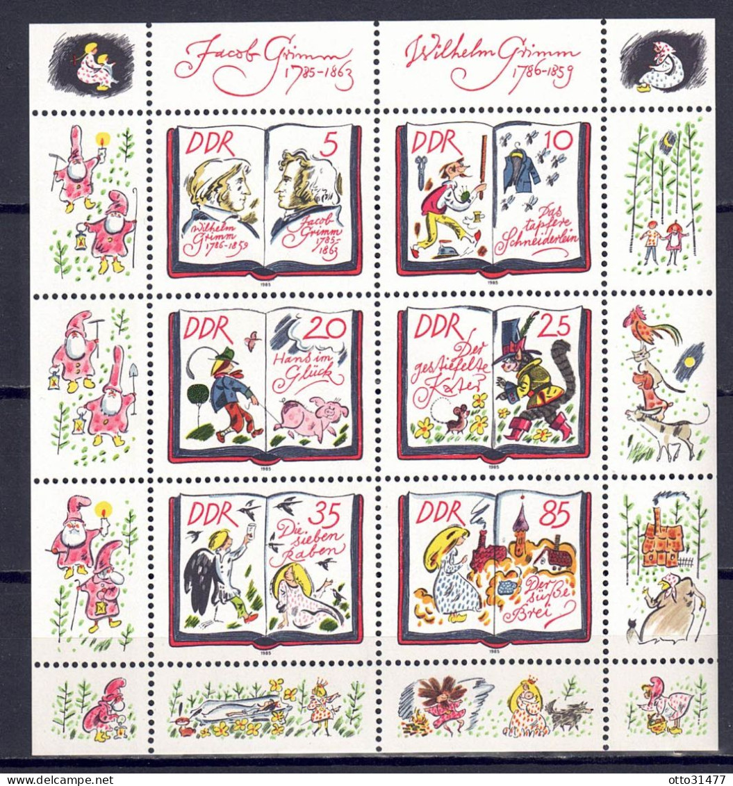 DDR 1985 - Märchen (XV), Nr. 2987 - 2992 Im Klb., Postfrisch ** / MNH - 1981-1990