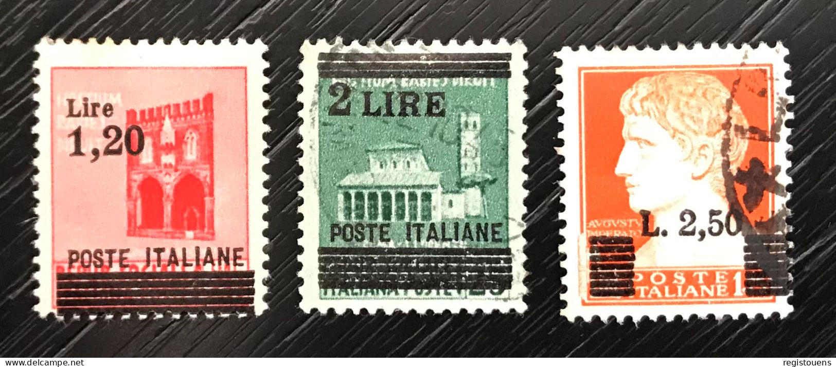 Lot De 3 Timbres Italie 1945 - Oblitérés