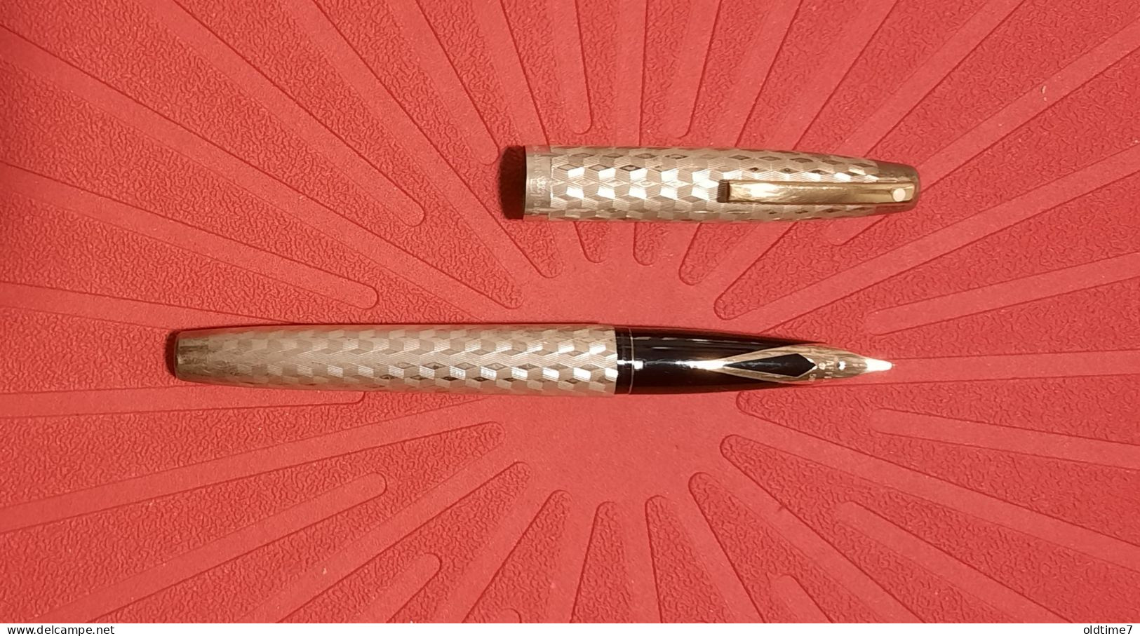 SHEAFFER silver and gold fountain pen and ballpoint pen set