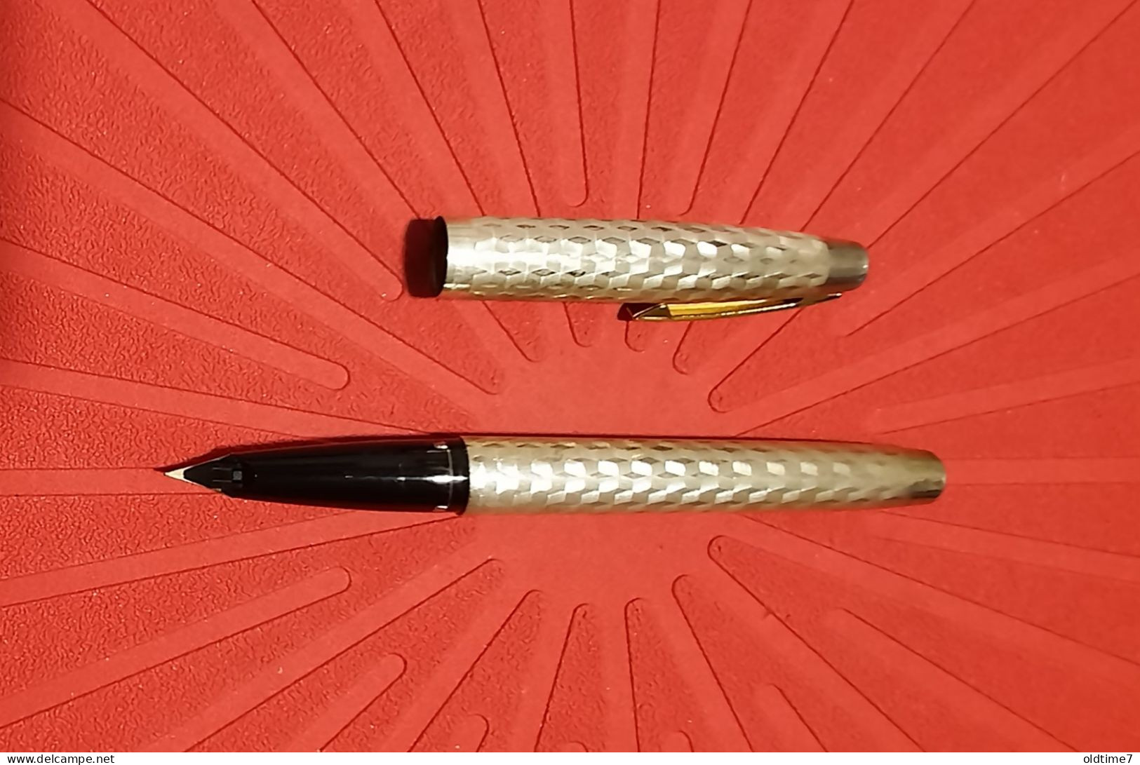 SHEAFFER silver and gold fountain pen and ballpoint pen set