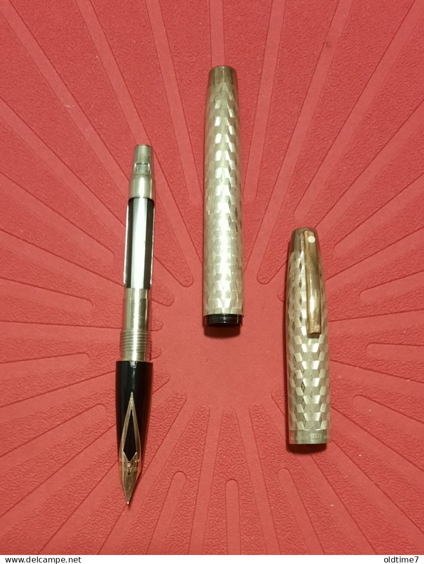 SHEAFFER silver and gold fountain pen and ballpoint pen set