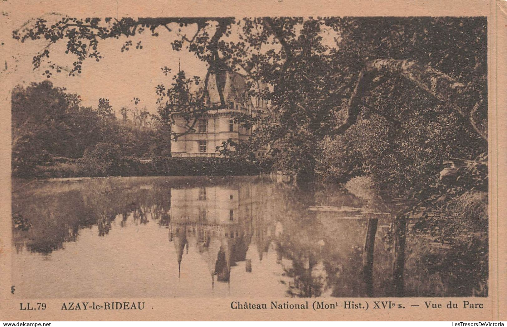 FRANCE - Azay Le Rideau - Le Château National Vue Du Parc - Carte Postale Ancienne - Azay-le-Rideau