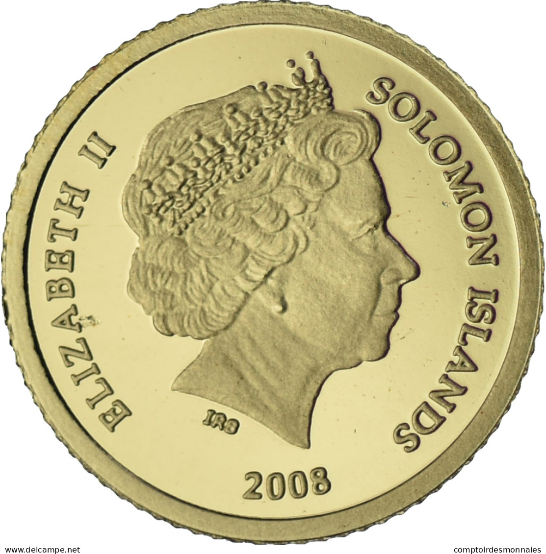 Îles Salomon, Elizabeth II, 5 Dollars, Daedalus, 2008, Or, FDC - Solomoneilanden