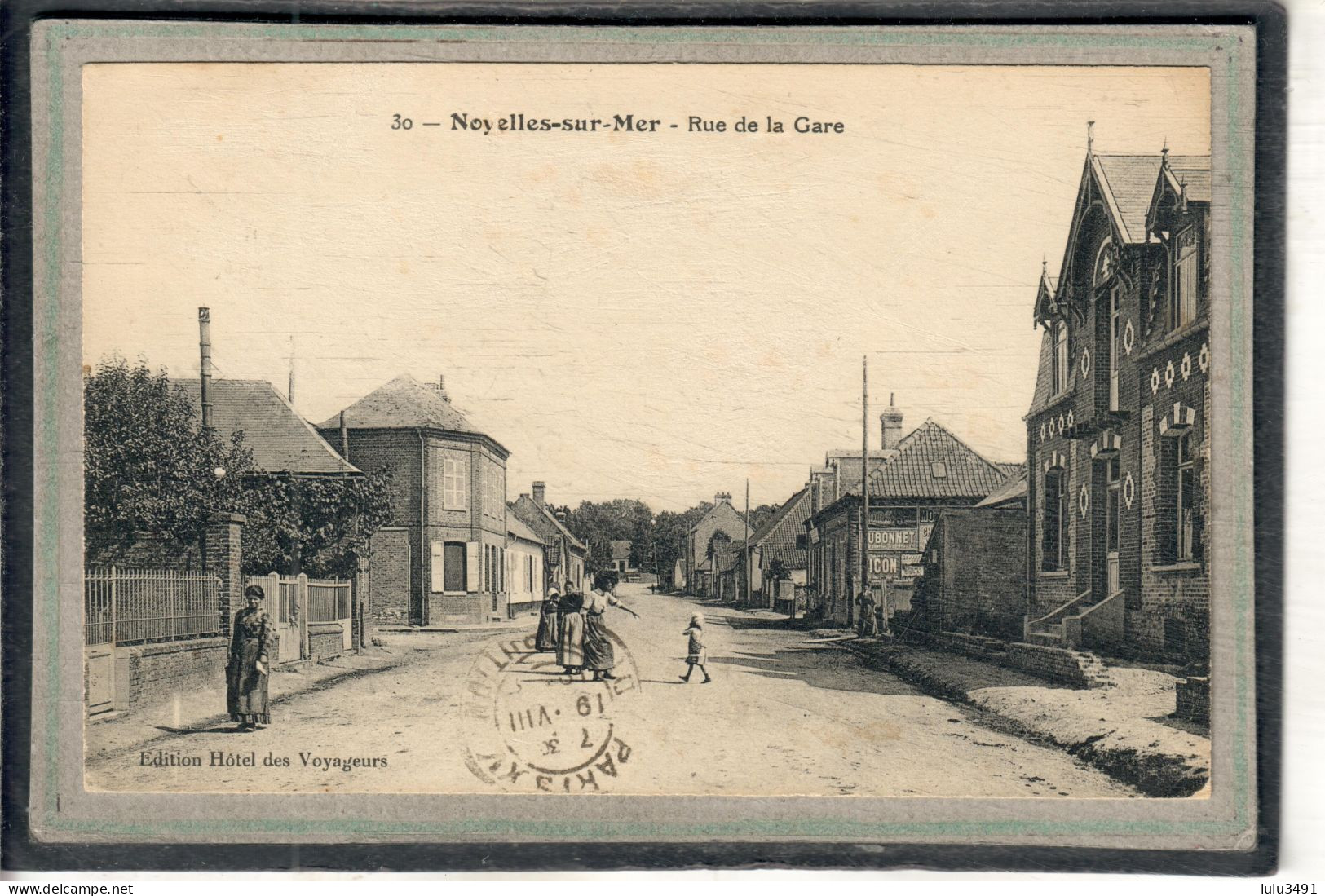 CPA - NOYELLES-sur-MER (80) - Aspect De La Rue De La Gare En 1923 - Noyelles-sur-Mer