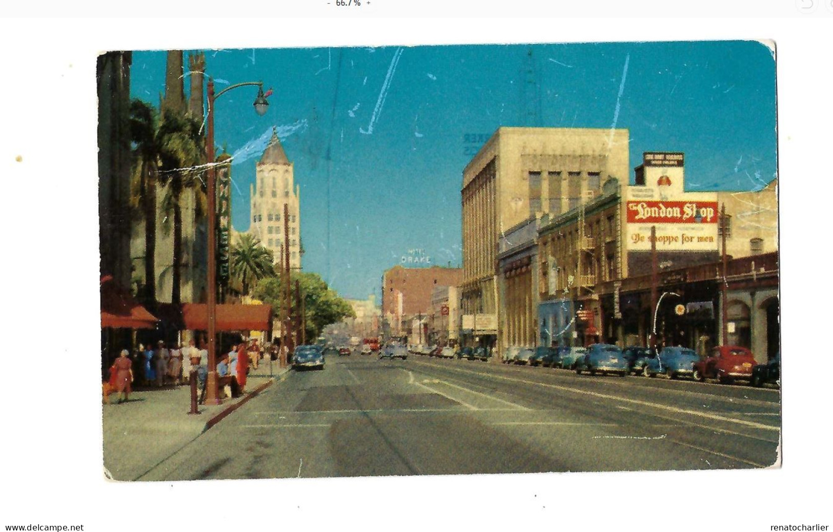 Hollywood Boulevard.Oldtimer.Expédié à Dinant (Belgique) - Los Angeles