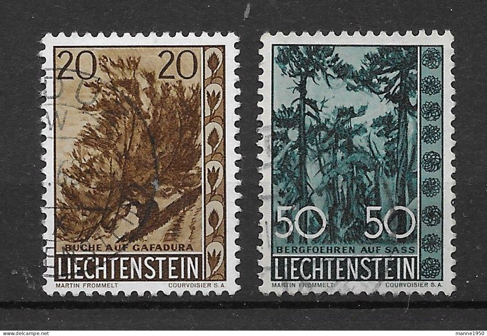 Liechtenstein 1960 Bäume Mi.Nr. 399/401 Gestempelt - Oblitérés