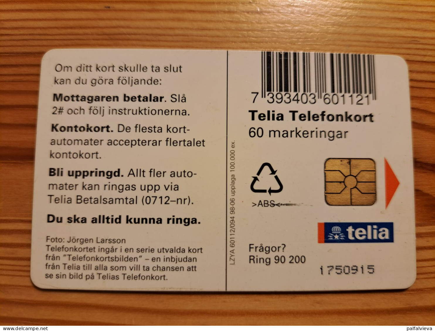 Phonecard Sweden - Suède