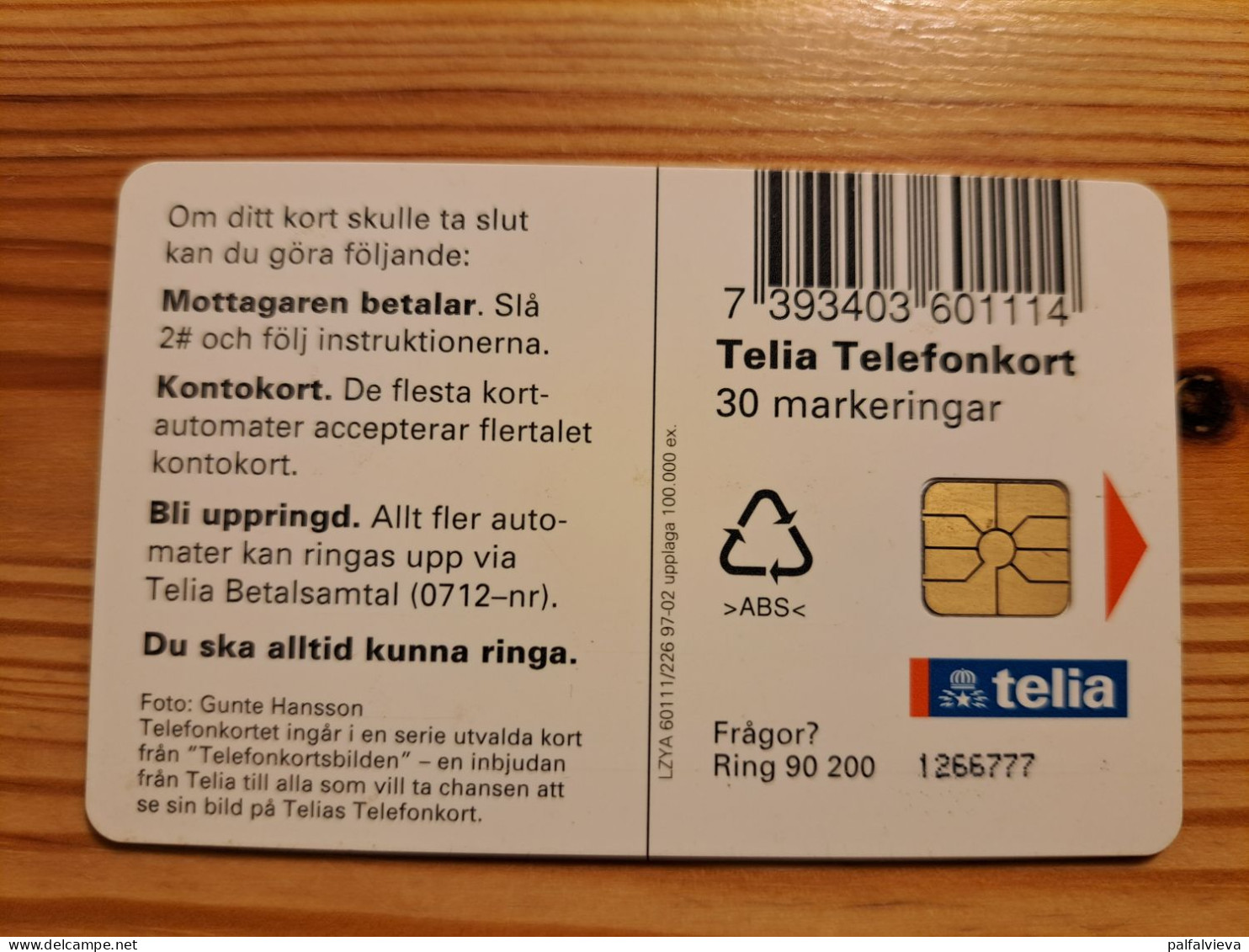 Phonecard Sweden - Suède