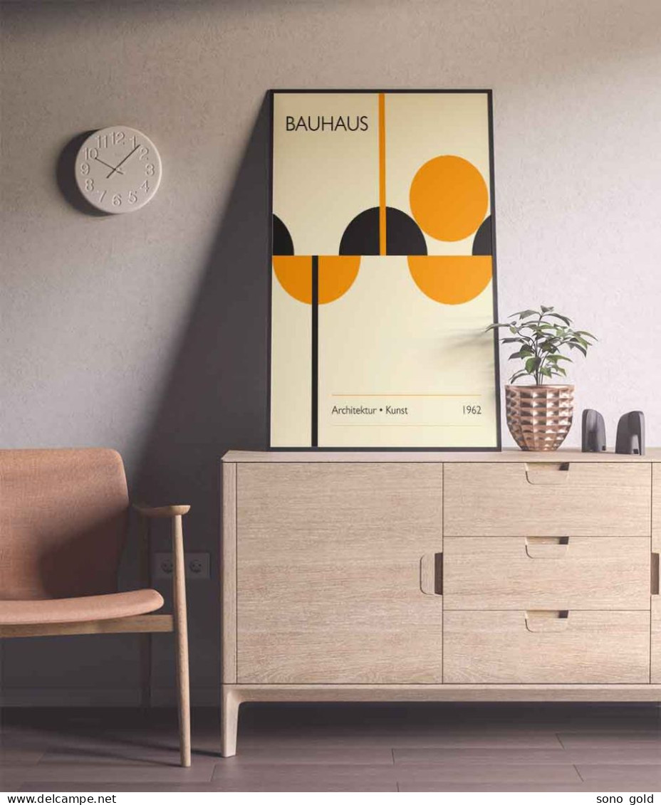 Bauhaus 1962 ~ Manifesto ~ Poster ~ Design ~ Architecture ~ Furnishing ~ Vintage ~ Mid Century - Zeitgenössische Kunst