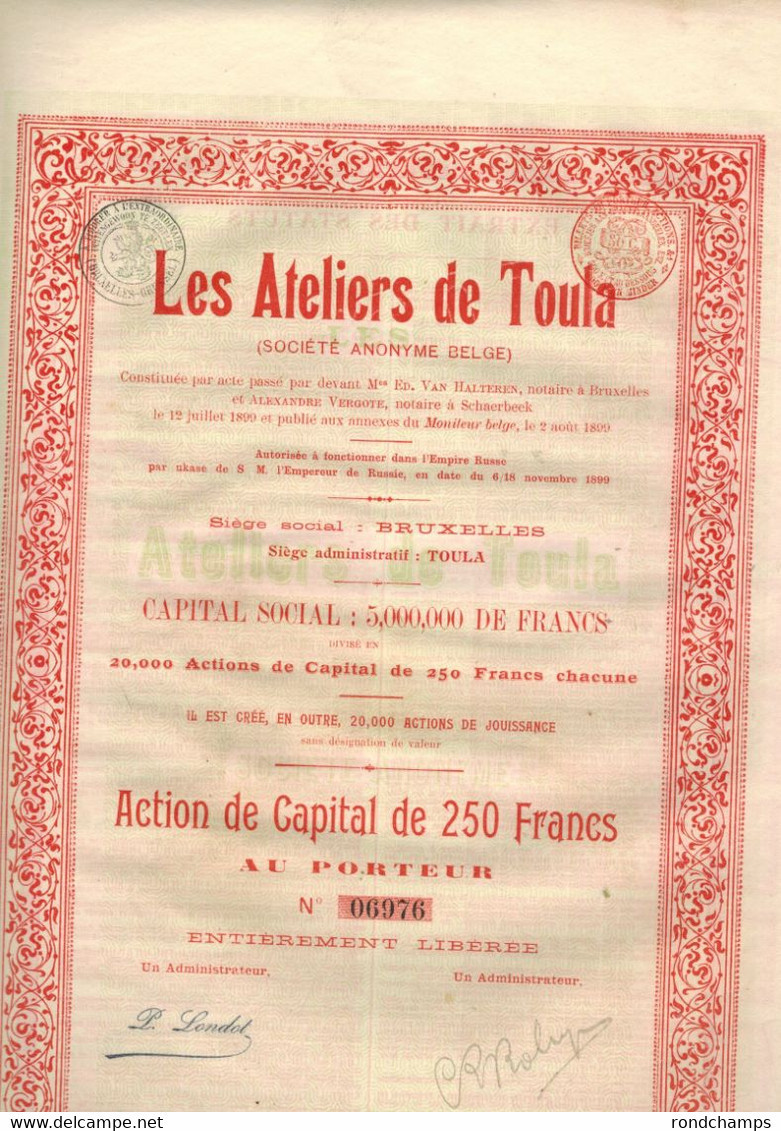 Russie Les Ateliers De TOULA - P - R