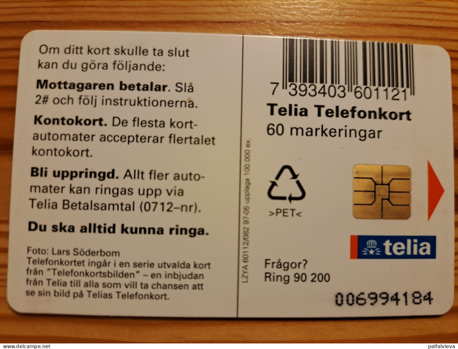 Phonecard Sweden - Dog - Schweden