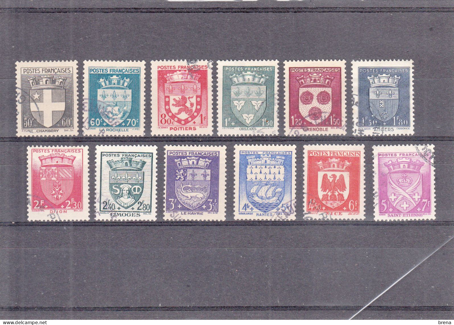 FRANCE   ARMOIRIES DE VILLE  526/537  ET 553/564  OBLITERES  TTB - Used Stamps