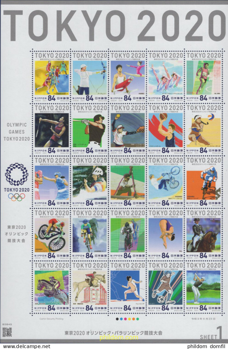 658374 MNH JAPON 2021 32 JUEGOS OLIMPICOS DE VERANO - TOKYO 2020 (2021) - Unused Stamps