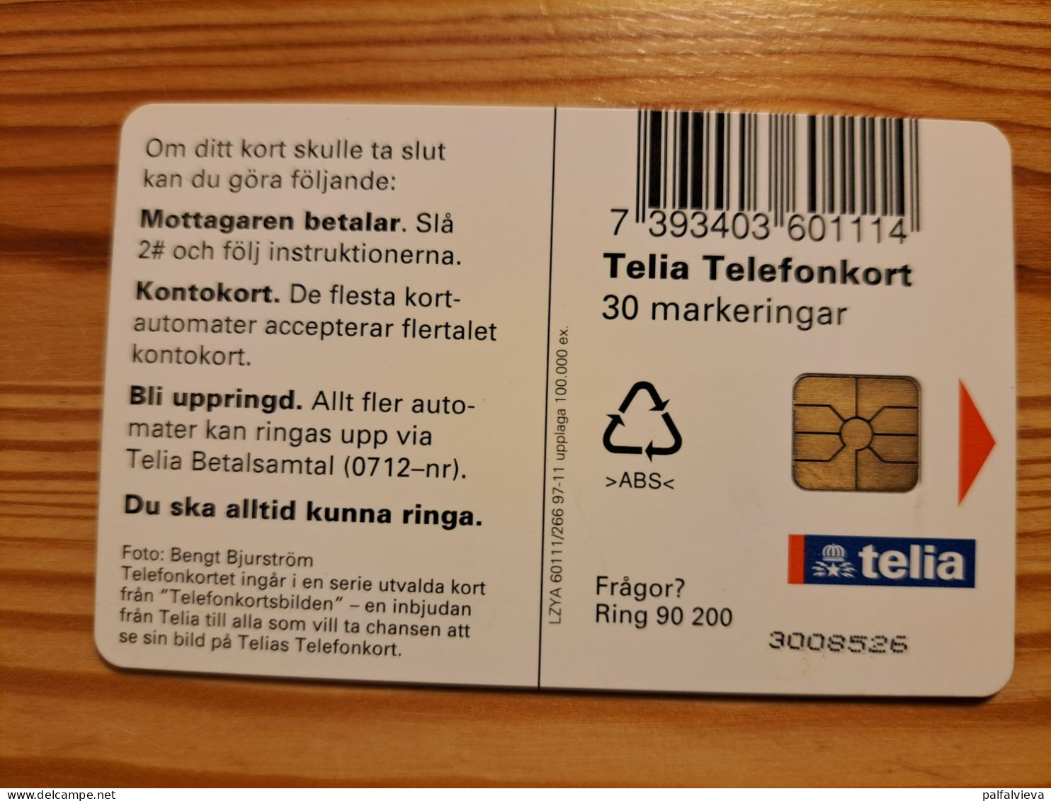 Phonecard Sweden - Dog - Suède