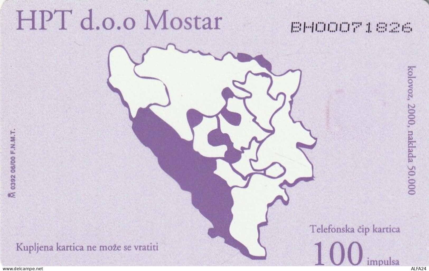 PHONE CARD BOSNIA ERZEGOVINA  (E6.23.6 - Bosnia