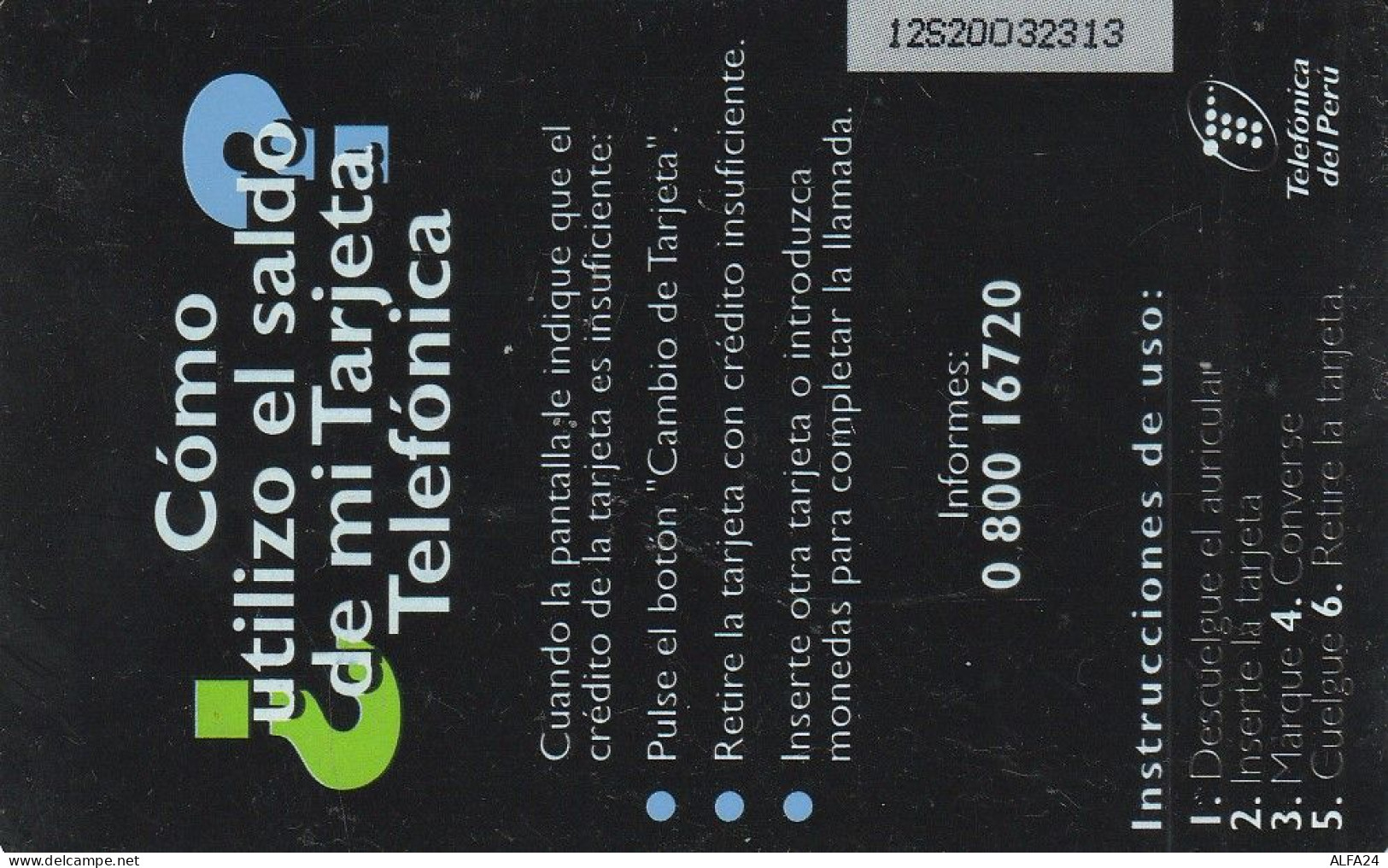 PHONE CARD PERU  (E6.22.2 - Peru