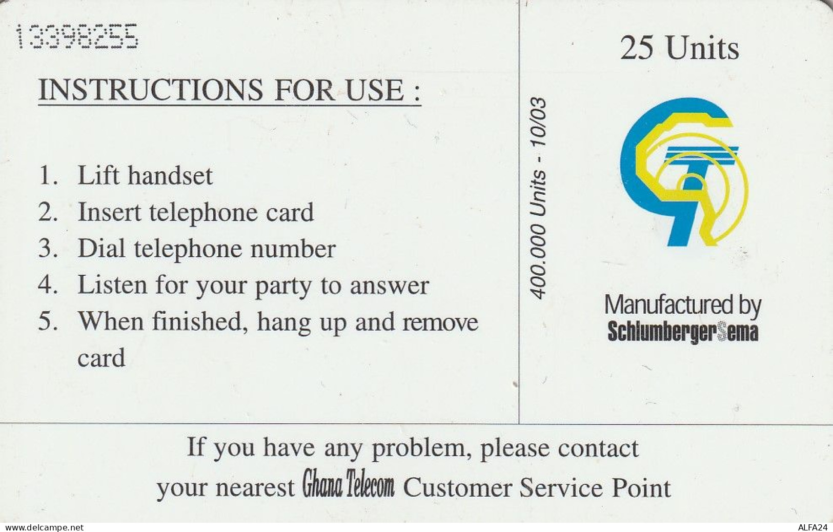 PHONE CARD GHANA  (E6.20.5 - Ghana