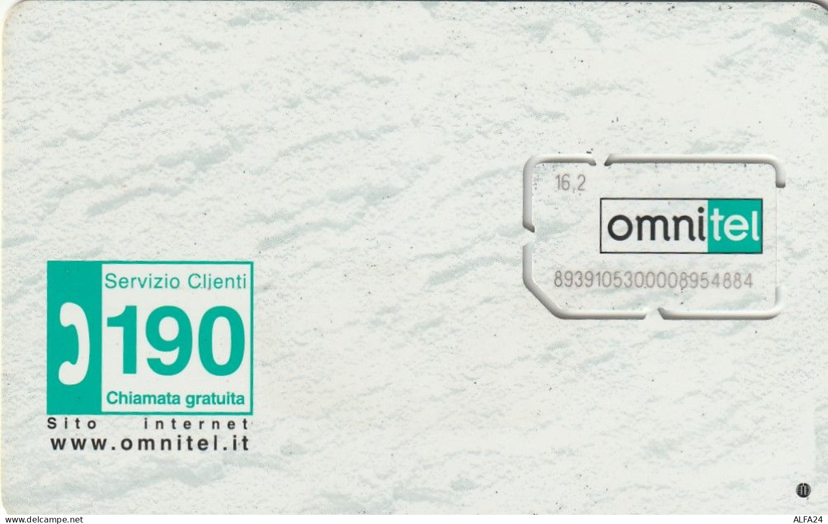 ITALIA -GSM OMNITEL (E6.4.6 - Schede GSM, Prepagate & Ricariche