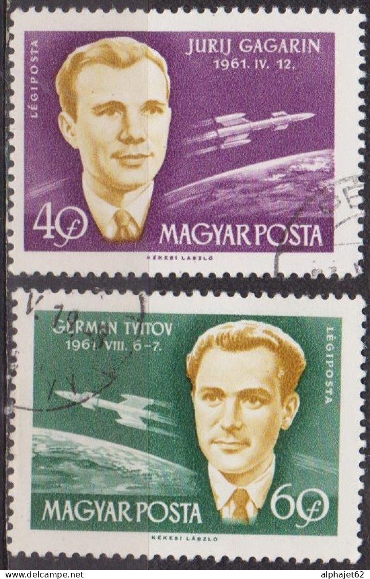Espace - Cosmonautes - HONGRIE - Youri Gagarine, Guerman Titov - N° 243-244 - 1962 - Usado