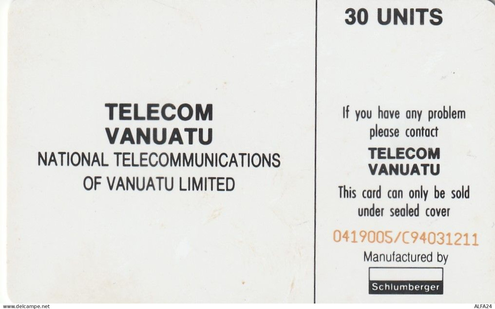 PHONE CARD VANUATU  (E7.22.8 - Vanuatu