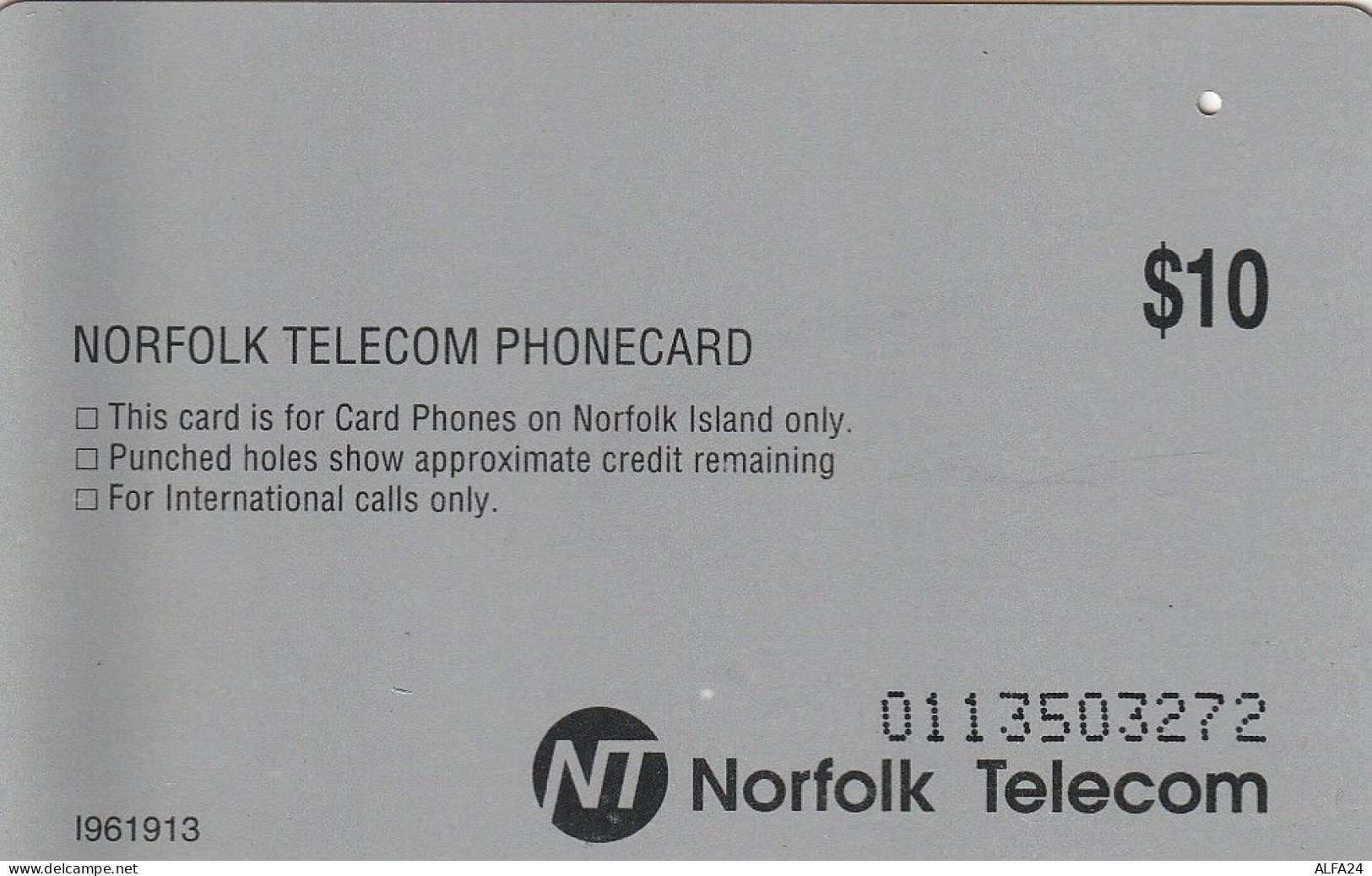 PHONE CARD NORFOLK  (E7.21.7 - Ile Norfolk