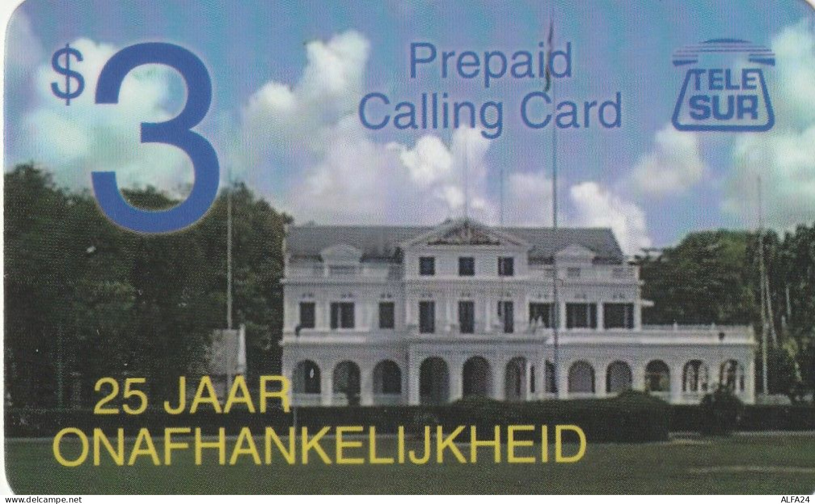 PREPAID PHONE CARD SURINAME  (E7.20.8 - Suriname