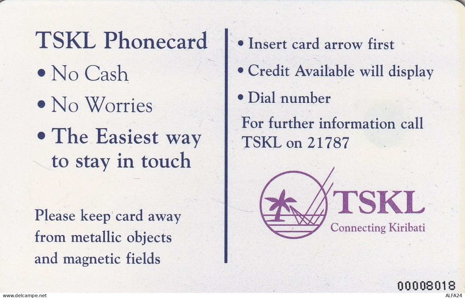 PHONE CARD KIRIBATI  (E7.18.3 - Kiribati