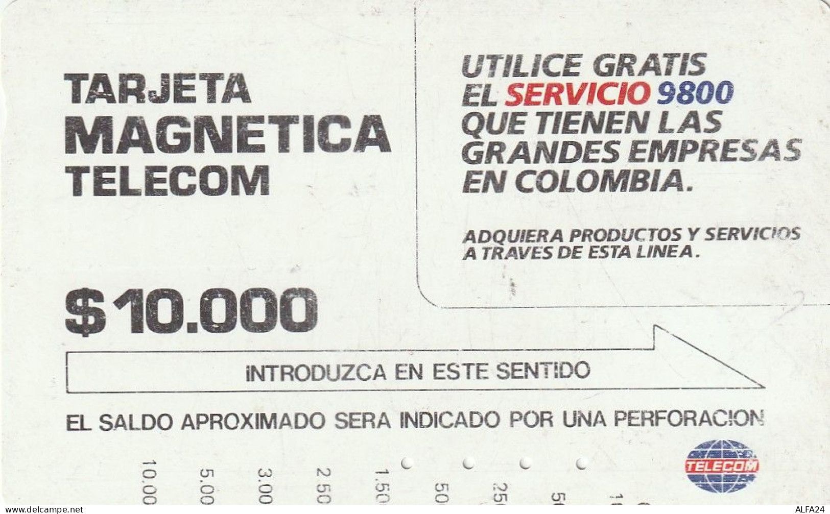 PHONE CARD COLOMBIA TAMURA (E7.14.8 - Colombia