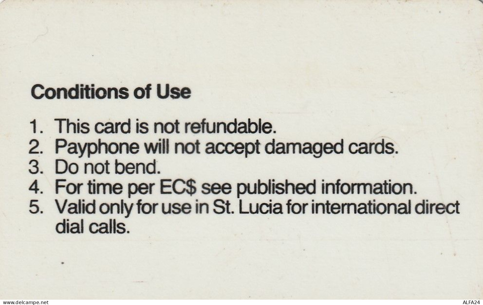 PHONE CARD ST LUCIA  (E7.5.4 - St. Lucia