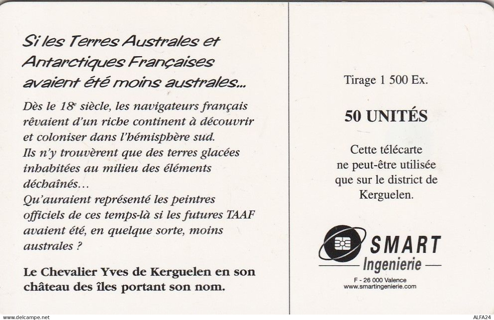 PHONE CARD TAAF  (E7.4.5 - TAAF - Territorios Australes Franceses