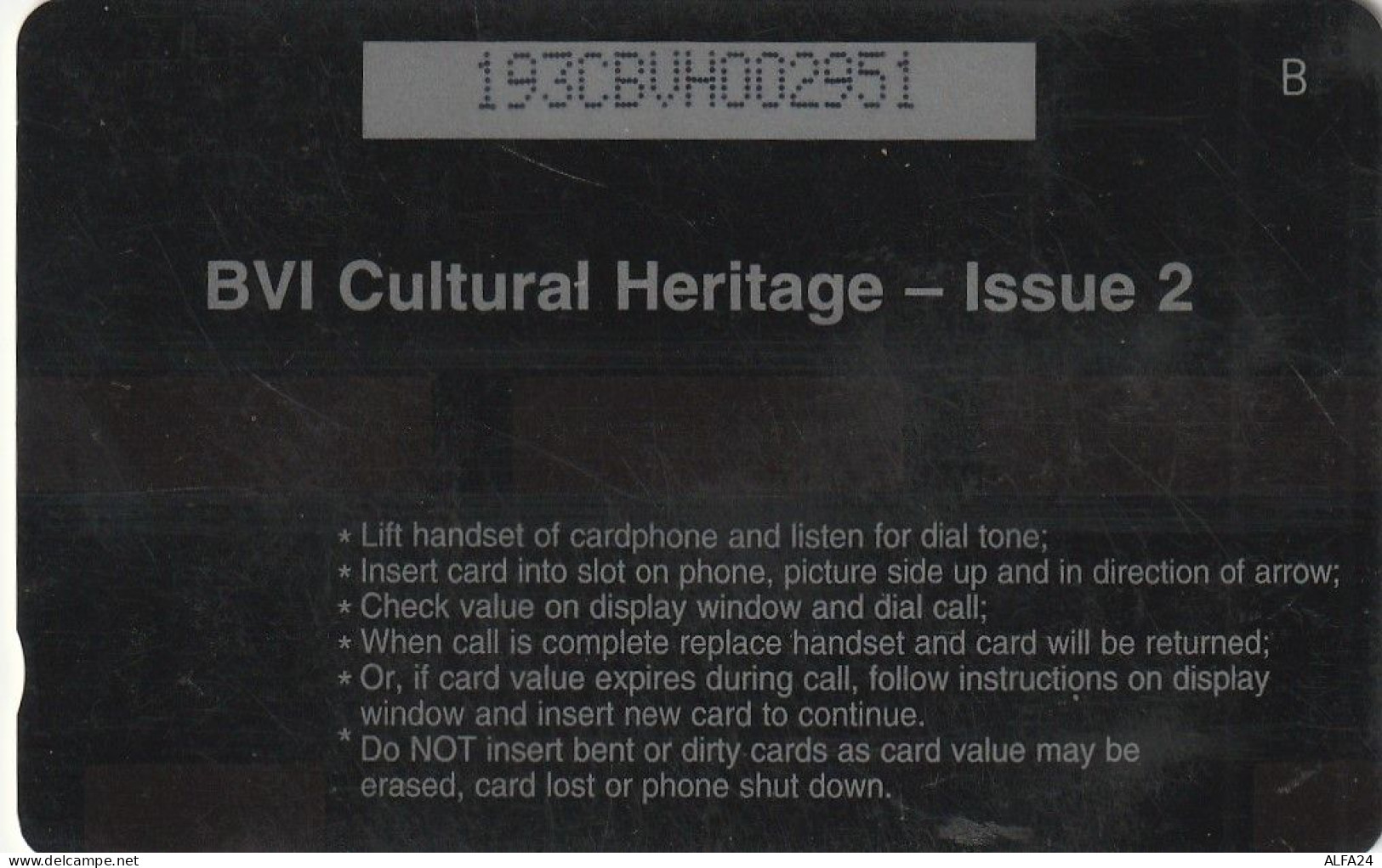 PHONE CARD BRITISH VIRGIN ISLAND  (E8.13.8 - Jungferninseln (Virgin I.)