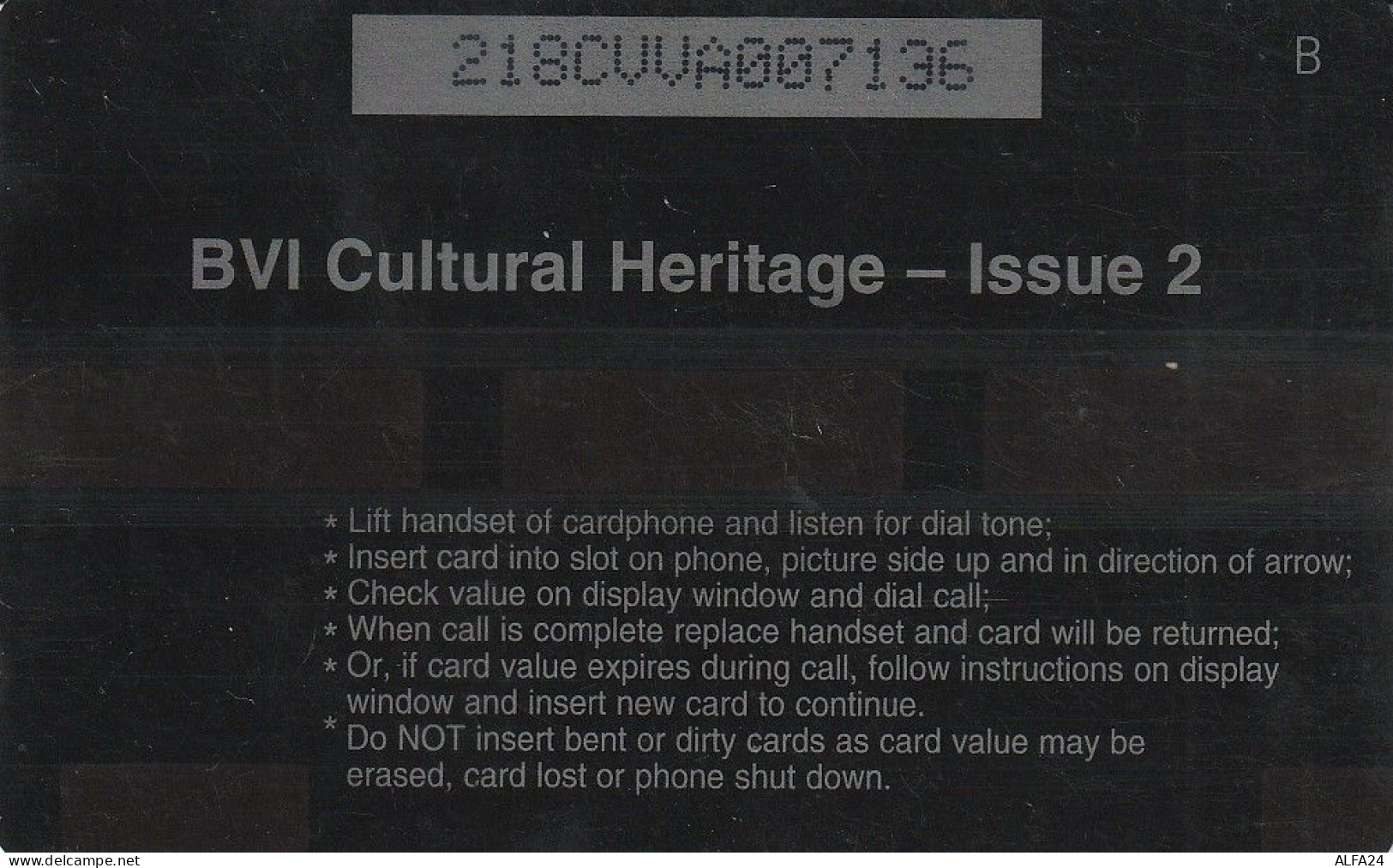 PHONE CARD BRITISH VIRGIN ISLAND  (E8.13.2 - Maagdeneilanden