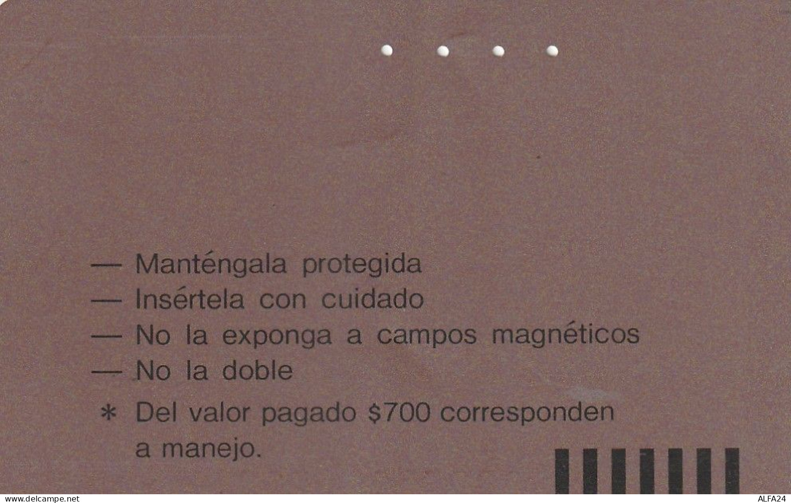 PHONE CARD COLOMBIA AUTELCA (E8.9.8 - Colombie