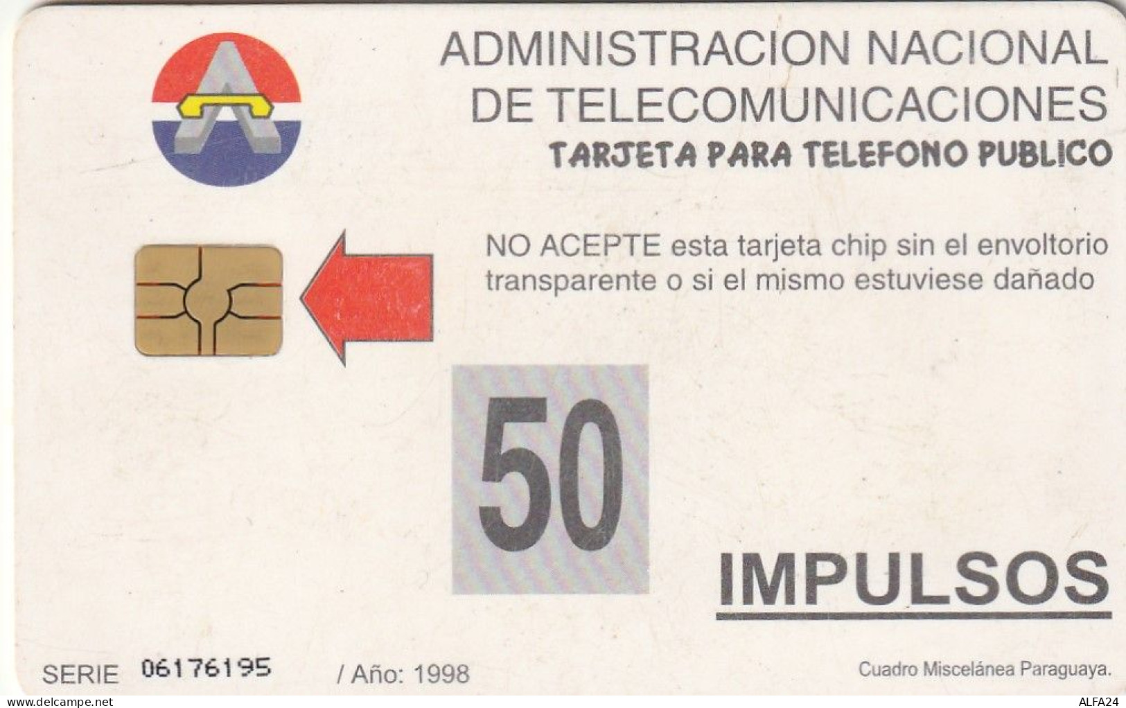 PHONE CARD PARAGUAY  (E8.7.2 - Paraguay